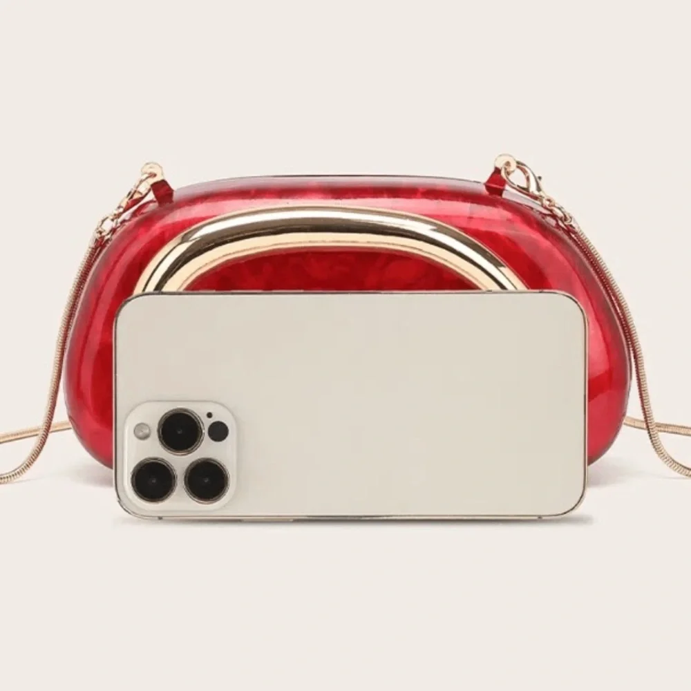 Red Crossbody Clutch Bag